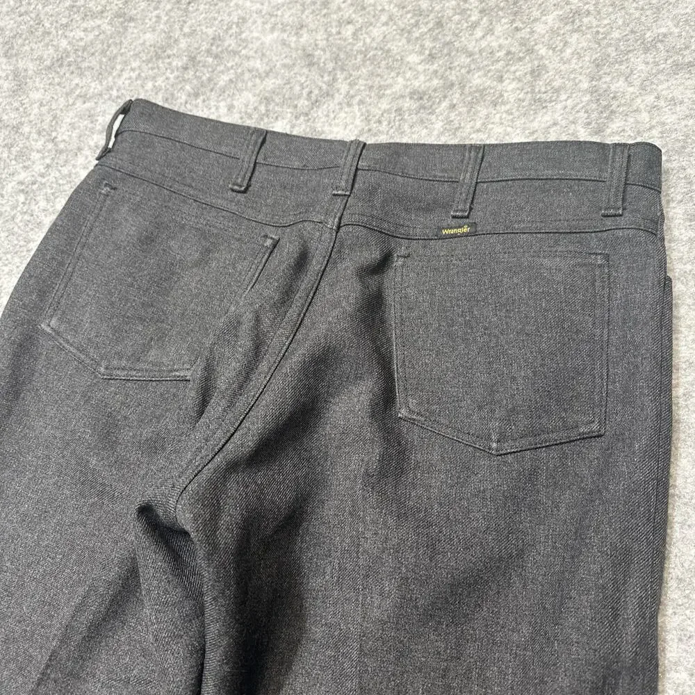 Wrangler 82HK Dress Pants Men's Size 38x29 Black Cotton Pants‎